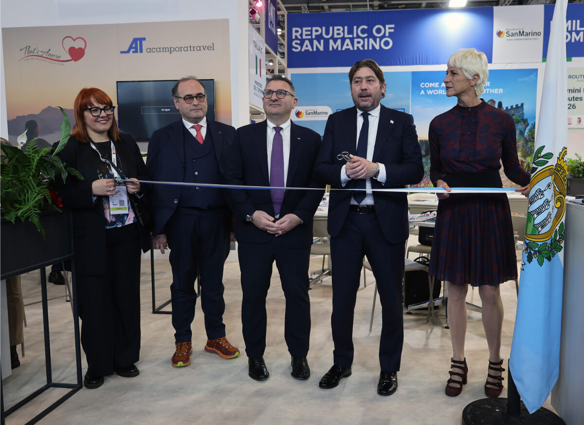 Pedini Amati inaugura lo stand di San Marino al WTM di Londra