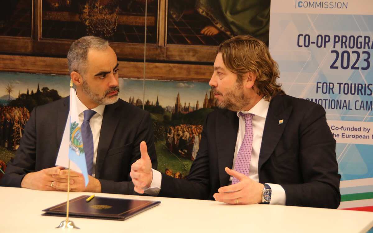 Il Segretario di Stato per il Turismo Federico Pedini Amati firma l’accordo Co-Op 2023 con l’European Travel Commission